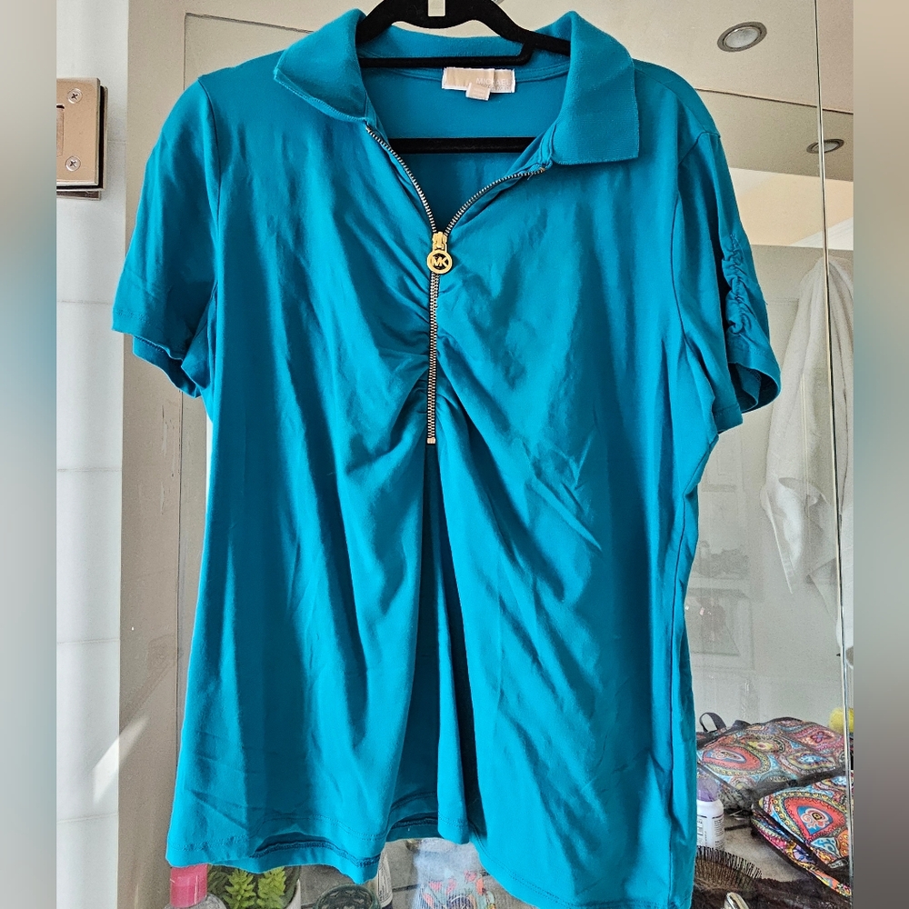 Michael Kors Teal Tourquoise Blouse - size 1x
